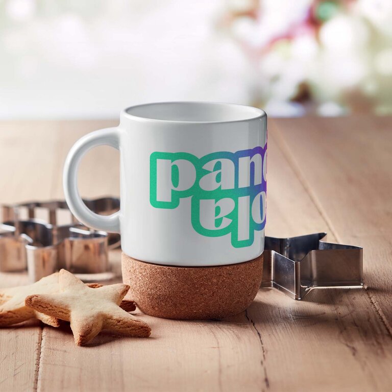 Mug publicitaire en céramique et liège 300 mL - Subcork | pandacola