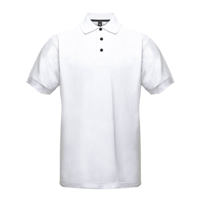 Polo personnalisable homme blanc en coton piqué à boutons colorés personnalisable 210 gr/m² - Mashou White | pandacolach