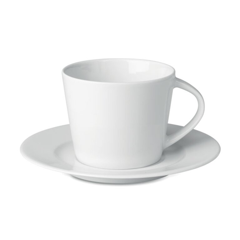 Tasse personnalisable en porcelaine 180 ml avec sous de tasse - Posai | pandacolach - 1