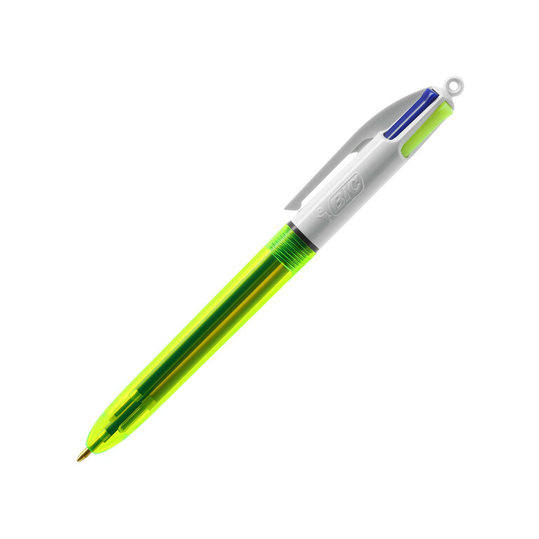 Stylo bille 4 couleurs fluo personnalisé BIC® - 4 Couleurs Fluo | pandacolach