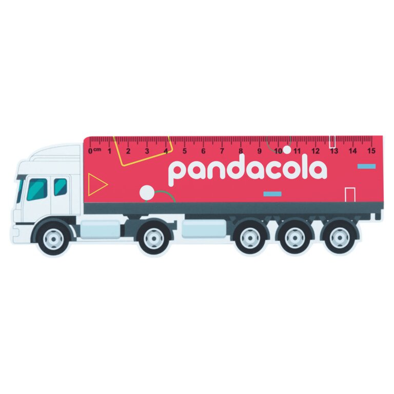Règle personnalisable en plastique en forme de camion 15 cm - Trucker | pandacola