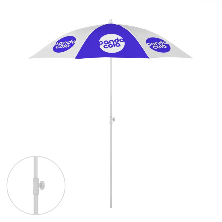 Parasol personnalisé rond en plastique pans arrondis - Bahamas round | pandacola