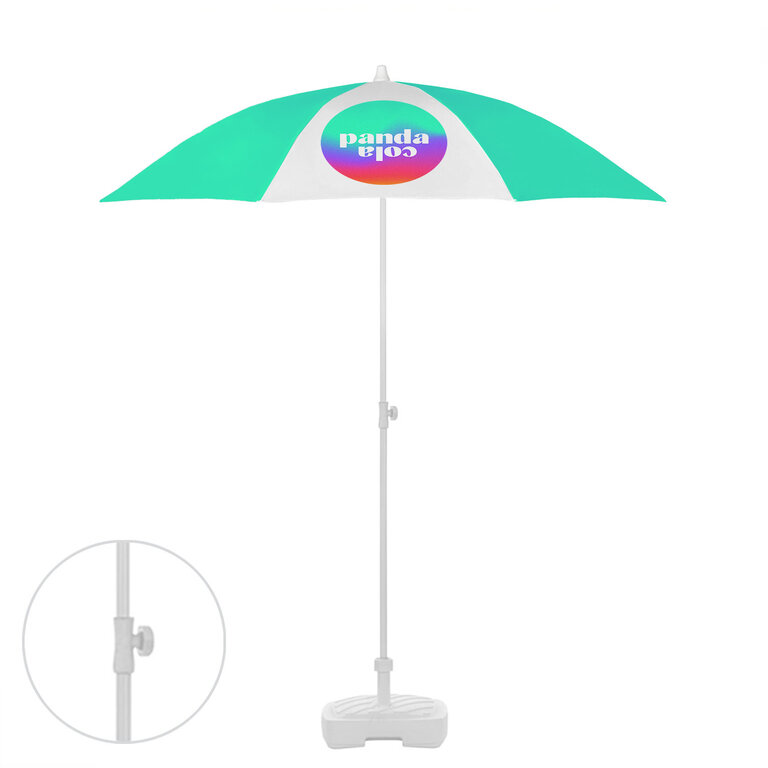 Parasol personnalisé rond en plastique pans arrondis - Bahamas round | pandacola