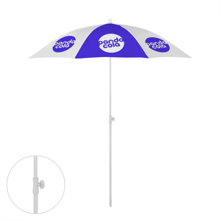 Parasol personnalisé rond en plastique pans arrondis - Bahamas round | pandacolach