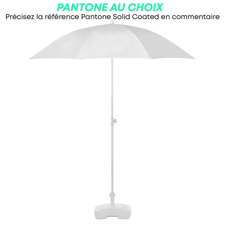 Parasol personnalisé rond en plastique pans arrondis - Bahamas round | pandacolach