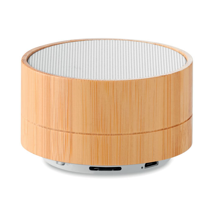 Haut-parleur publicitaire bluetooth en bambou - Sound Bamboo | pandacolach - 1