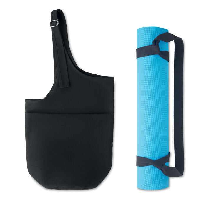 Set de fitness avec tapis de yoga et sangle d'exercire dans un sac personnalisable - Yogi | pandacolach