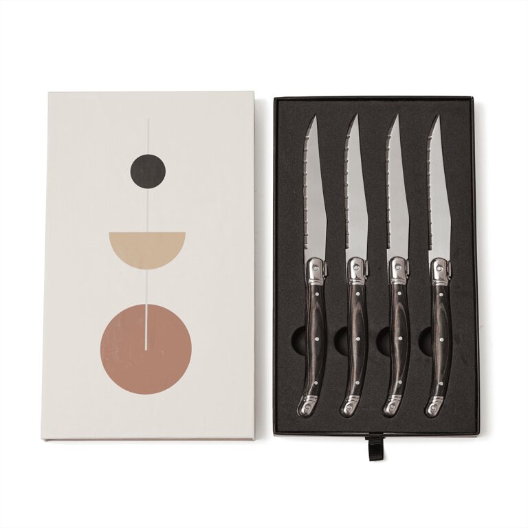 Set de 4 couteaux personnalisé à viande - Tranchan | pandacola