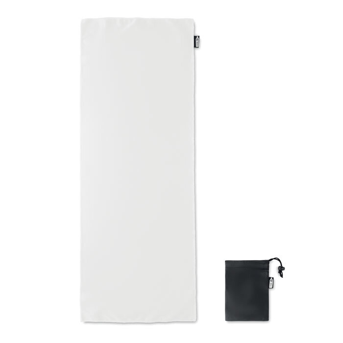 Serviette de sport personnalisée à haute capacité d'absorption en rPET avec sac filet - Tuko | pandacola - 1