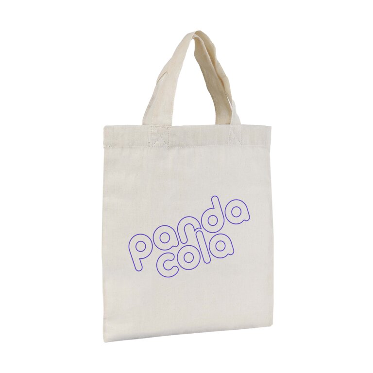 Mini sac shopping personnalisable en coton 110 gr/m² 23,5 x 25 cm- Calixte | pandacola