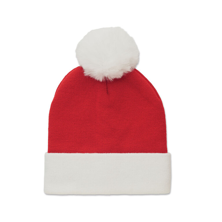 Bonnet de Noël personnalisable tricoté en acrylique - Malou | pandacolach