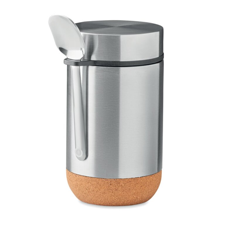 Pot de conservation personnalisable en acier avec cuillère - Condimento | pandacola
