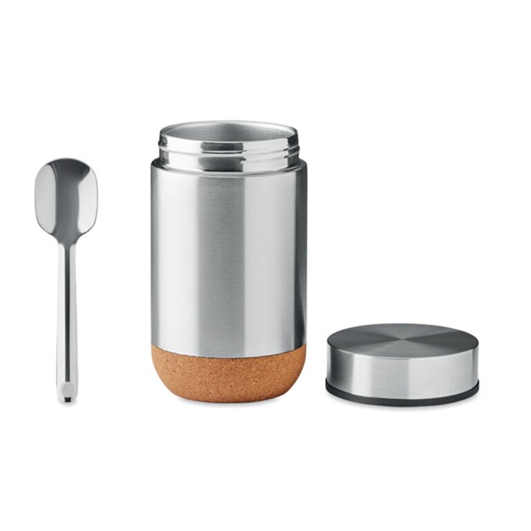 Pot de conservation personnalisable en acier avec cuillère - Condimento | pandacola - 1