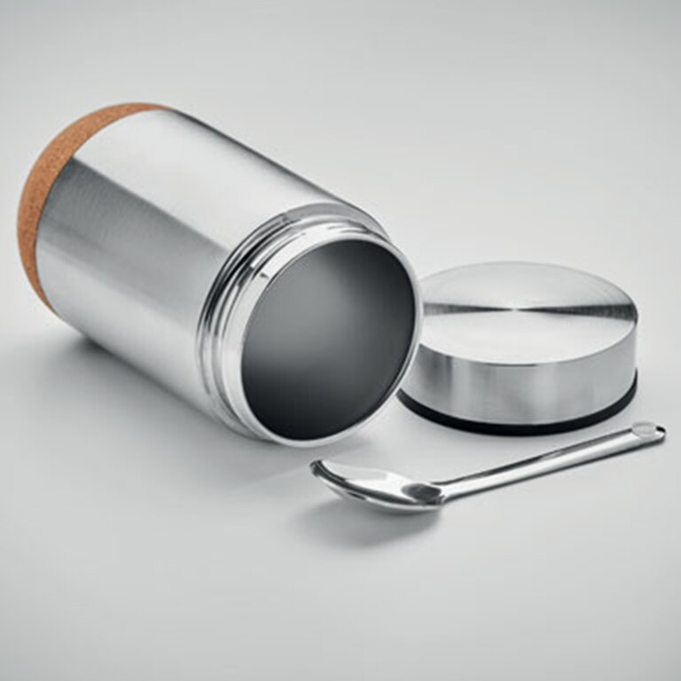Pot de conservation personnalisable en acier avec cuillère - Condimento | pandacola - 2