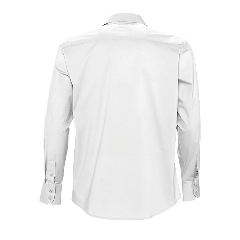 Chemise homme en stretch blanche - Louxor | pandacolach - 1