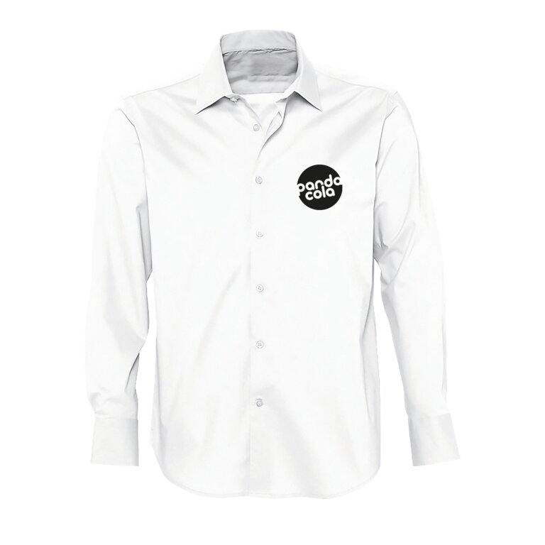 Chemise homme en stretch blanche - Louxor | pandacolach