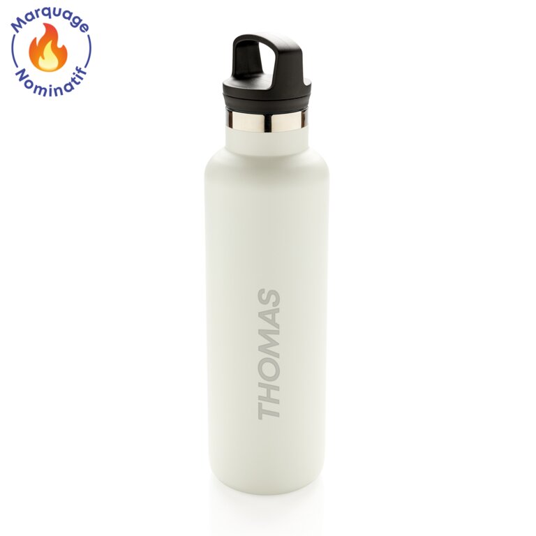 Bouteille personnalisable avec votre prénom isotherme 600 ml avec anse  - Stan | pandacola