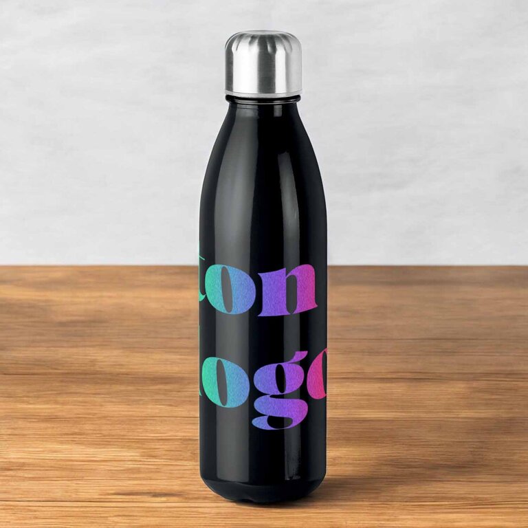 Bouteille publicitaire en verre 650 ml avec bouchon en inox - Aspen Glass | pandacola