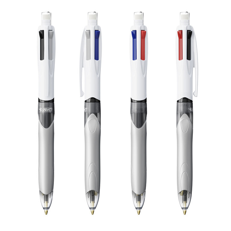 Stylo 4 couleurs portemine publicitaire BIC® - 4 Couleurs 3+1HB | pandacolach