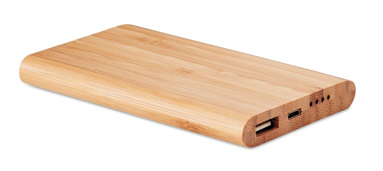 Powerbank personnalisée 4000 mAh avec boîtier en bambou - Arena Power | pandacolach