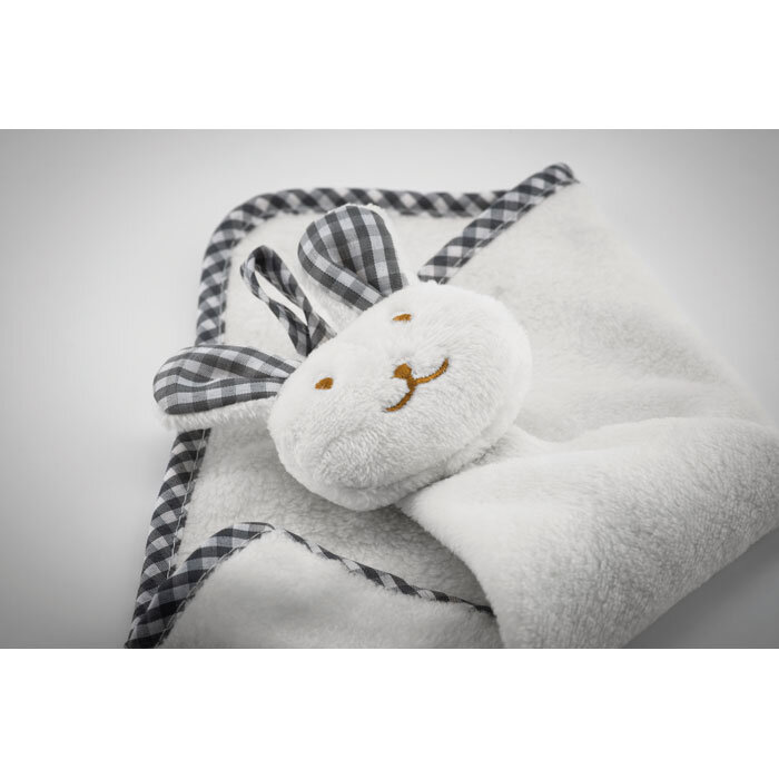 Doudou personnalisé lapin pour bébé avec corps serviette 180 gr/m² - Hug Me | pandacola - 2