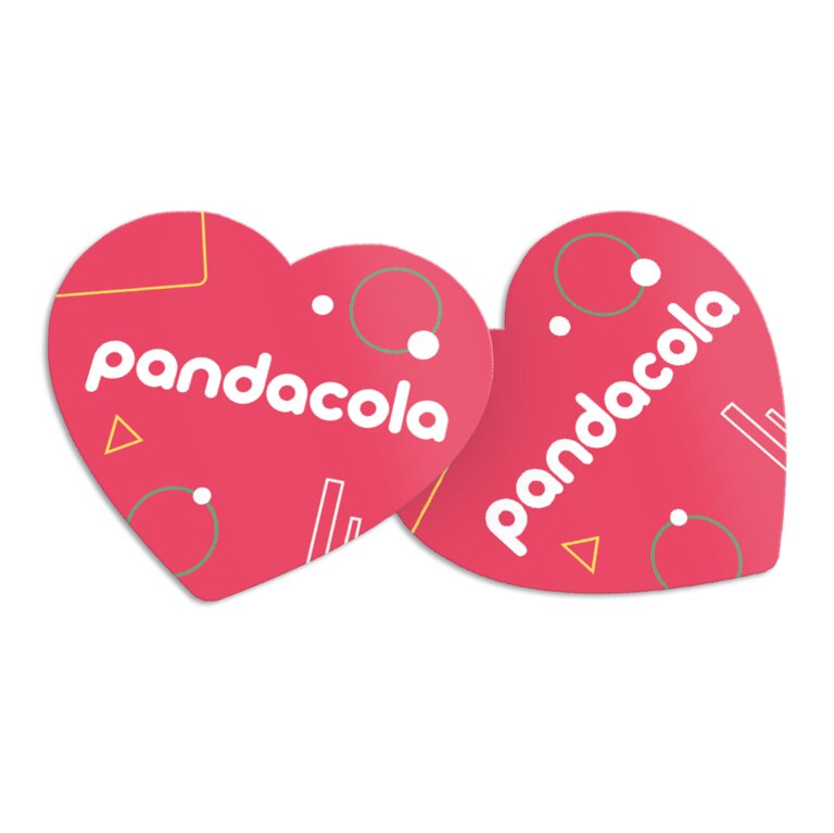 Sticker personnalisé en forme de coeur - Labar | pandacolach