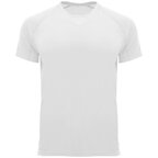 T-shirt de sport publicitaire blanc enfant à manches courtes 135 gr/m² - Nara | pandacola - thumb