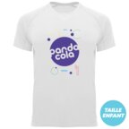 T-shirt de sport publicitaire blanc enfant à manches courtes 135 gr/m² - Nara | pandacolach - thumb - 1