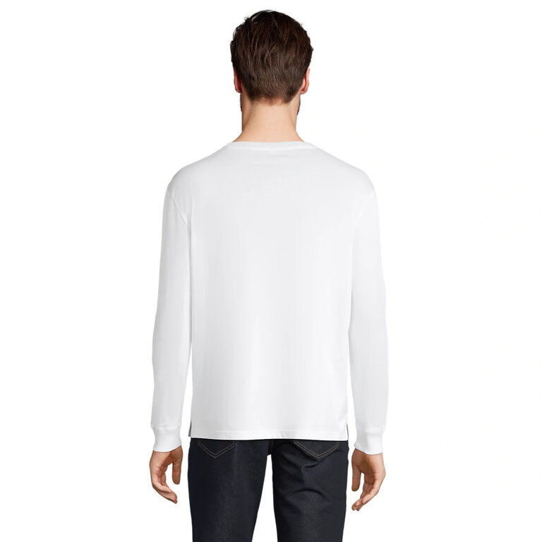 T-shirt personnalisable unisexe blanc en coton bio manches longues 175 gr/m² - Pioneer Lsl | pandacola - 2