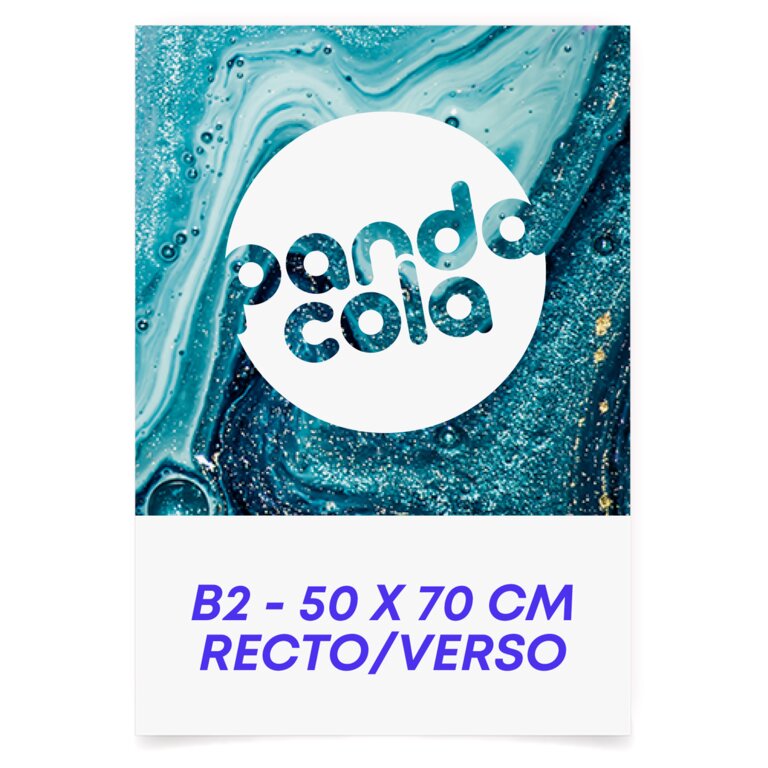 Affiche publicitaire en quadrichromie recto/verso 135 gr/m² 50 x 70 cm - Dala | pandacolach