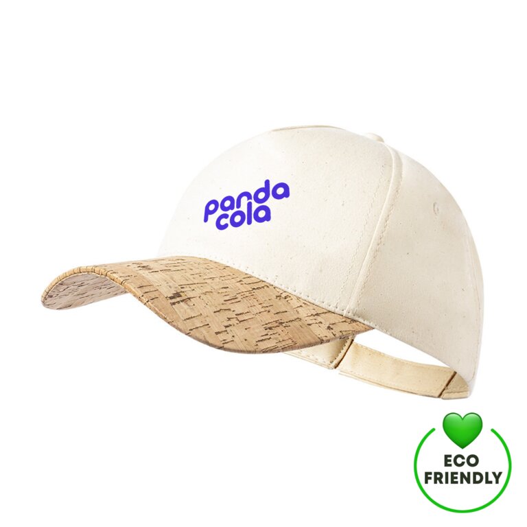 Casquette personnalisable en coton et liège 5 panneaux - Fresno | pandacolach