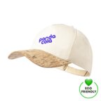 Casquette personnalisable en coton et liège 5 panneaux - Fresno | pandacolach - thumb - 2