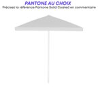 Parasol publicitaire carré ouverture avec poignée et lambrequin - Tahiti square | pandacola - thumb