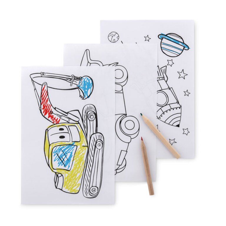 Set de coloriage personnalisé avec feuilles - Portrai | pandacola - 1