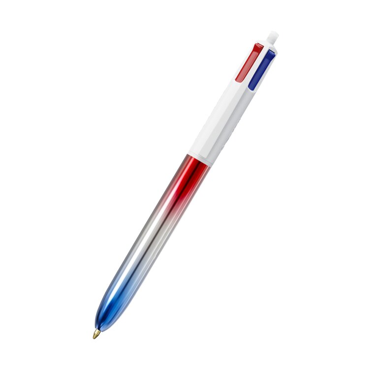 Stylo bille 4 couleurs publicitaire BIC® - 4 Couleurs Flags | pandacolach