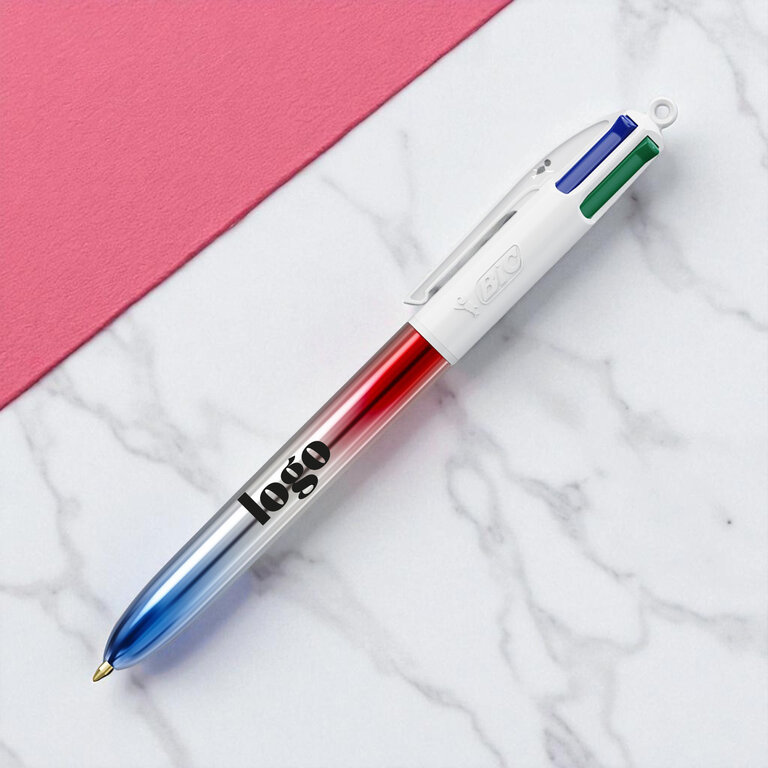Stylo bille 4 couleurs publicitaire BIC® - 4 Couleurs Flags | pandacolach
