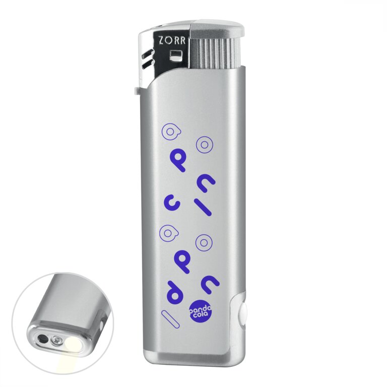 Briquet électronique lumineux personnalisable - Led Piezo | pandacola