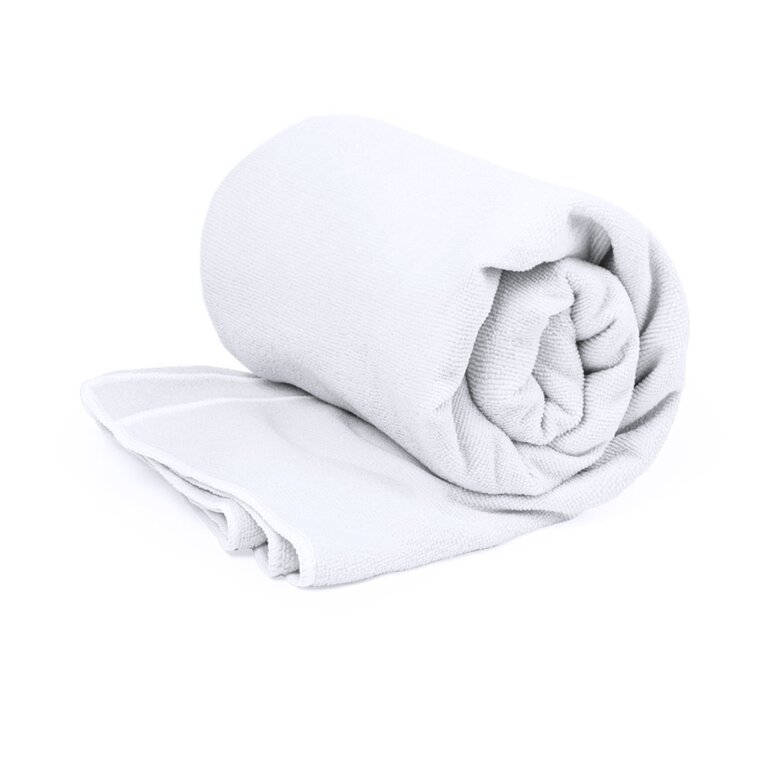 Serviette en microfibre personnalisée 90 x 170 cm blanche - Matilo | pandacola - 1