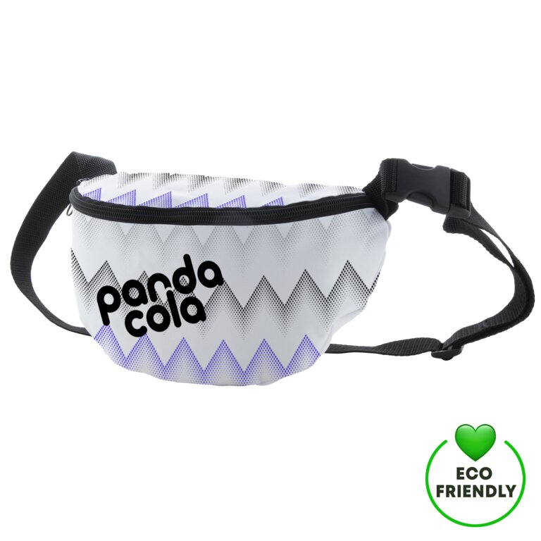 Sac banane personnalisé rPET en sublimation avec compartiment zippé - Asso | pandacolach