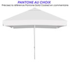 Parasol promotionnel carré avec ouverture corde avec lambrequin - Fidji square | pandacola - thumb