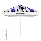 Parasol promotionnel carré avec ouverture corde avec lambrequin - Fidji square | pandacolach - thumb - 1