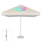 Parasol promotionnel carré avec ouverture corde avec lambrequin - Fidji square | pandacola - thumb