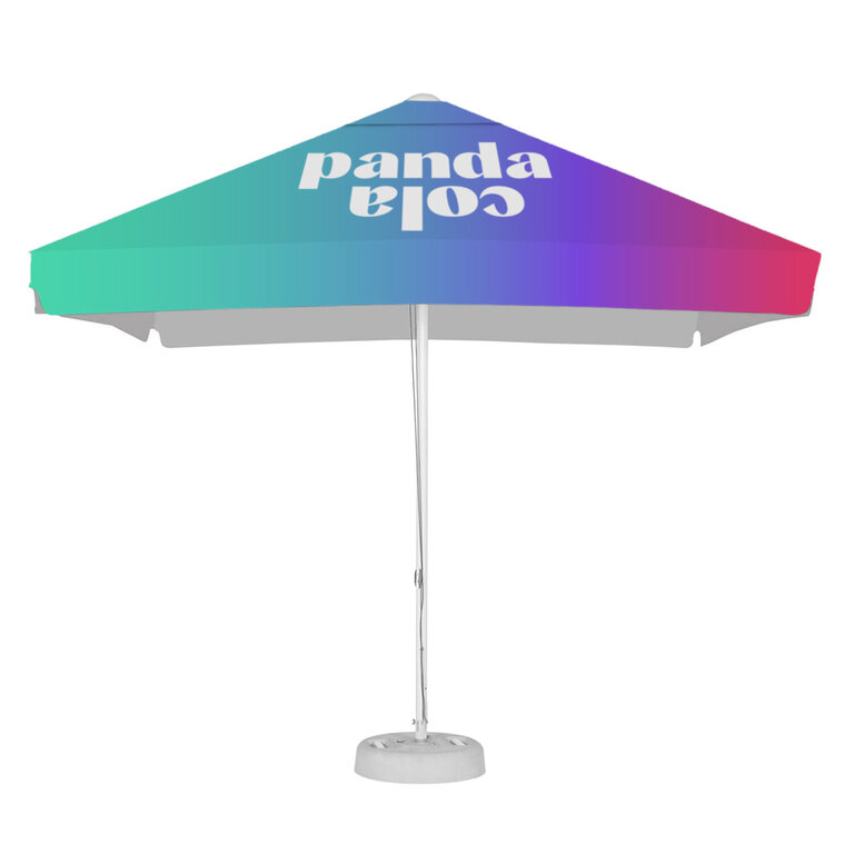 Parasol promotionnel carré avec ouverture corde avec lambrequin - Fidji square | pandacolach - 2