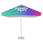 Parasol promotionnel carré avec ouverture corde avec lambrequin - Fidji square | pandacolach - thumb - 2