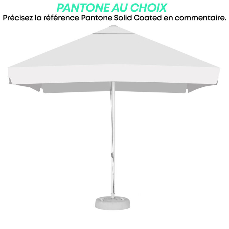 Parasol promotionnel carré avec ouverture corde avec lambrequin - Fidji square | pandacolach