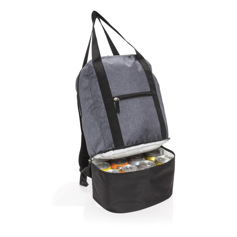 Sac à dos isotherme publicitaire avec compartiment canettes - Crayve | pandacolach - 1