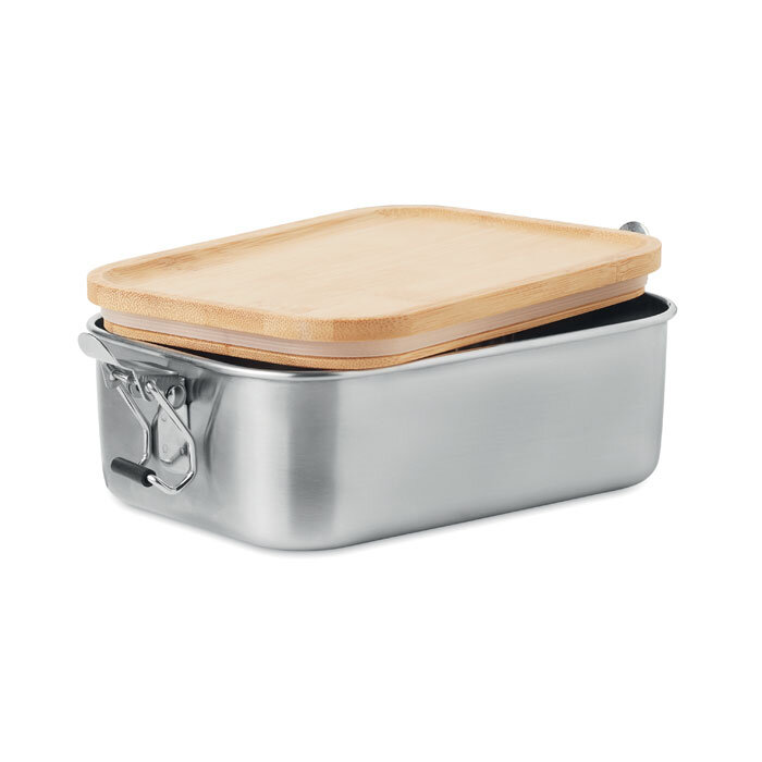 Lunch box personnalisée en acier inoxydable avec couvercle en bambou 750 ml - Prop | pandacolach - 2