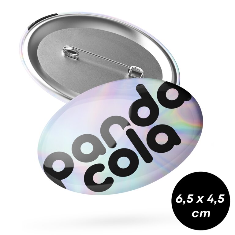 Badge publicitaire ovale 6,5x4,5 cm - Mino | pandacola