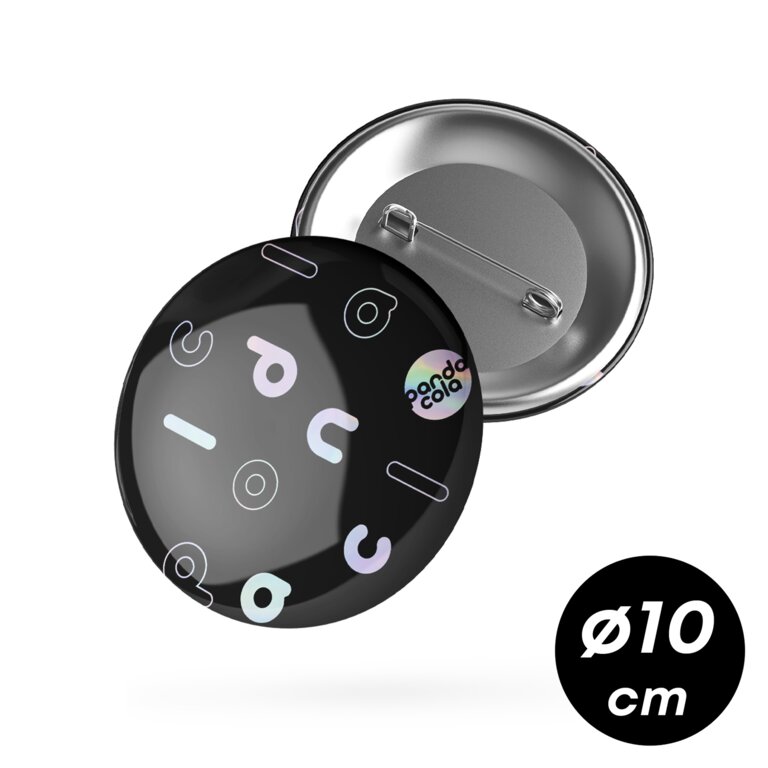 Badge personnalisé rond Ø10 cm - Paty | pandacolach