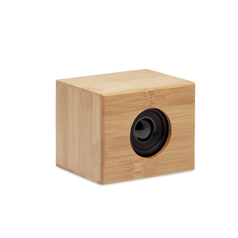 Haut-parleur sans fil publicitaire 3W en bambou - Sonita | pandacolach - 1